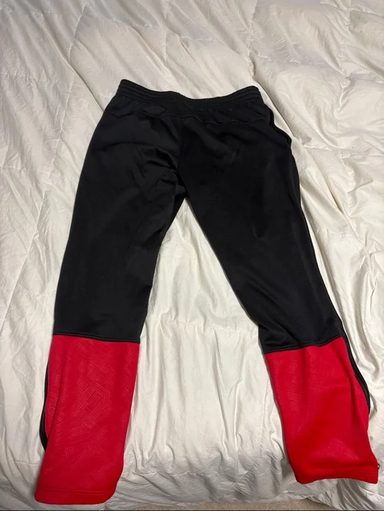 adidas Black Joggers with Red Lower Panels - Picture 7 of 7